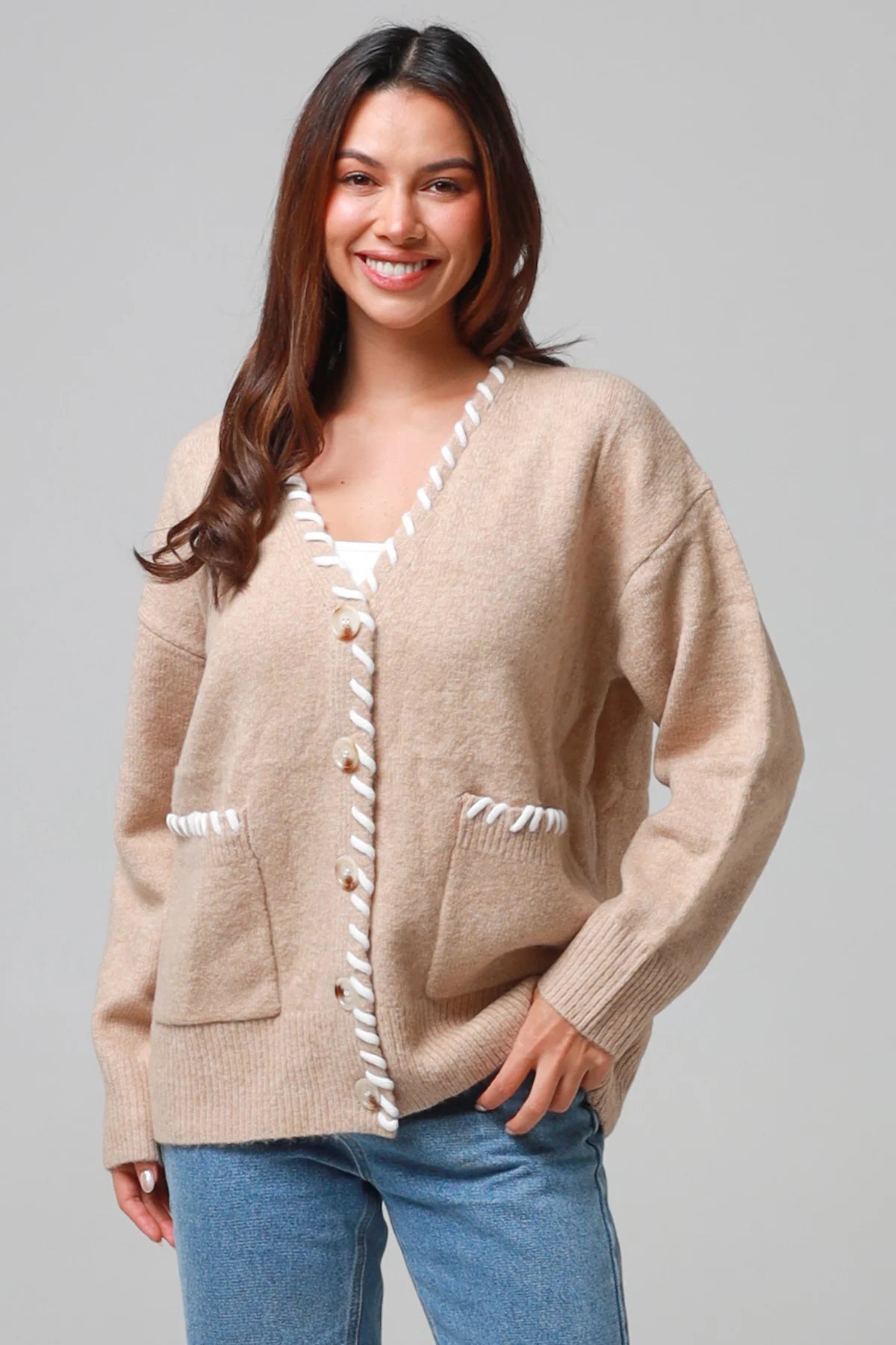 Chapel Cardigan - Bone