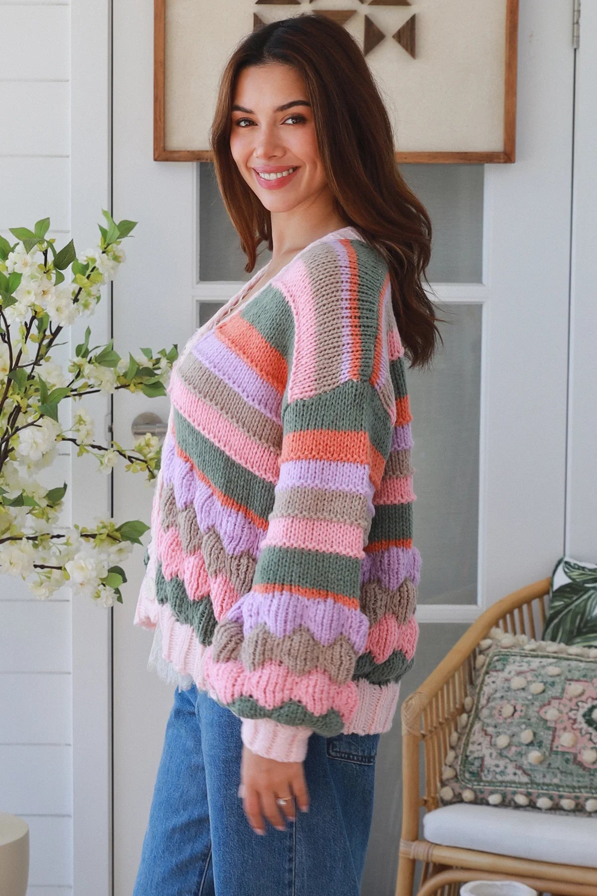 Betsy Cardigan - Peach