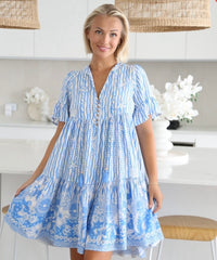 Thumbnail for Brynlee Mini Dress - Blue Ocean
