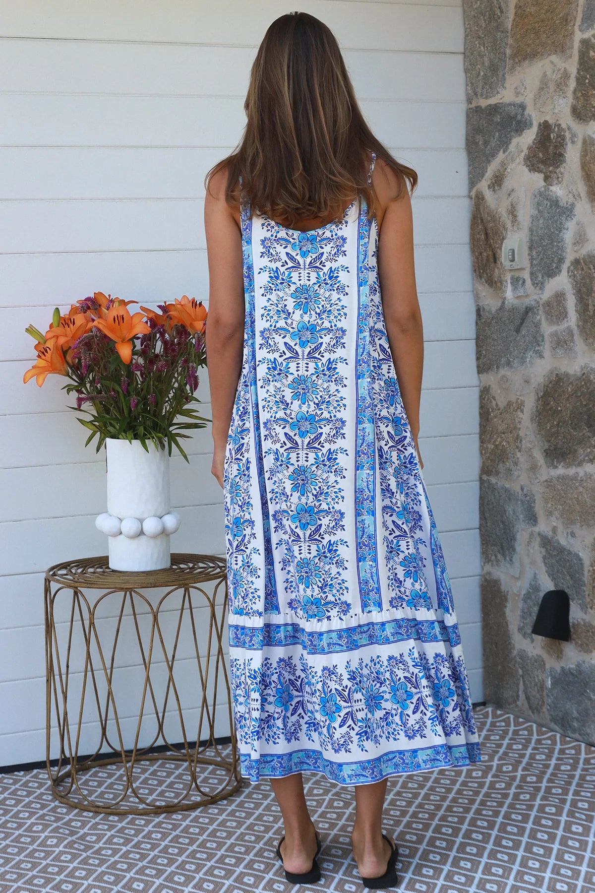Norah Slip Dress - Blue