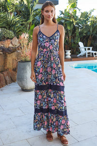 Thumbnail for Luna Slip Dress - Navy