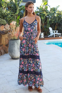 Thumbnail for Luna Slip Dress - Navy