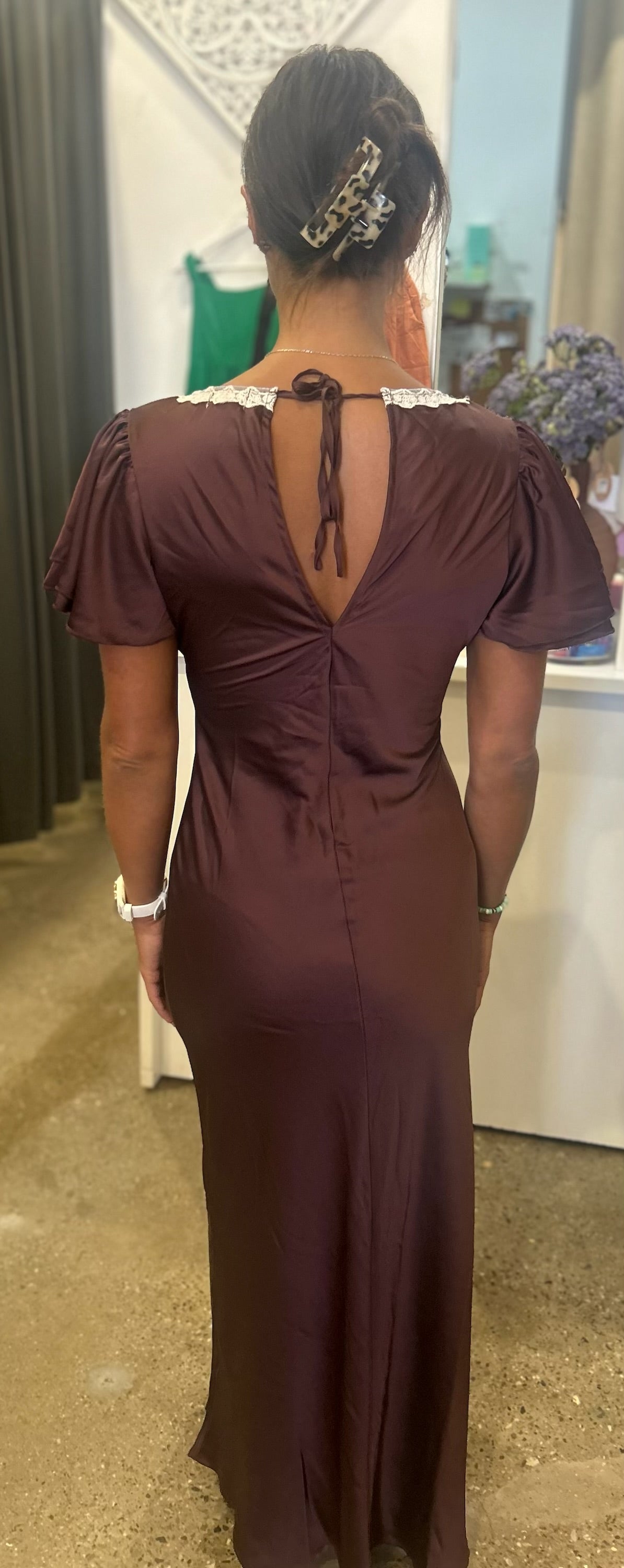 Suzi Slip Dress - Chocolate