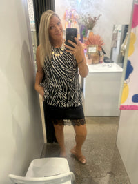 Thumbnail for Silvia Satin Skirt - Black