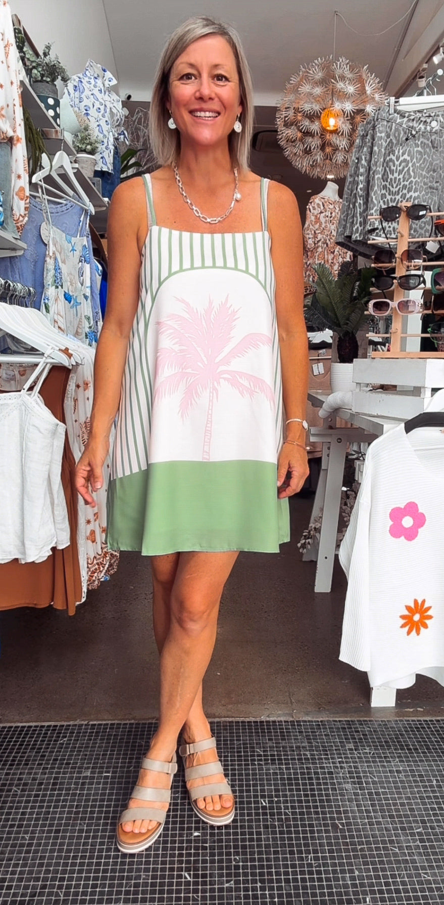 Sibella Slip Dress - Green