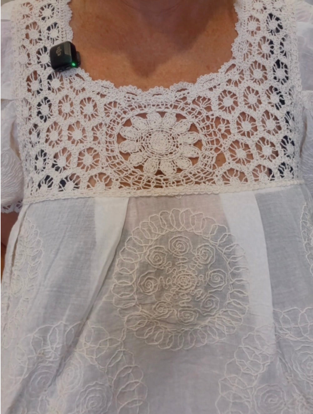 Olivia  Crochet Dress/Top - Cream