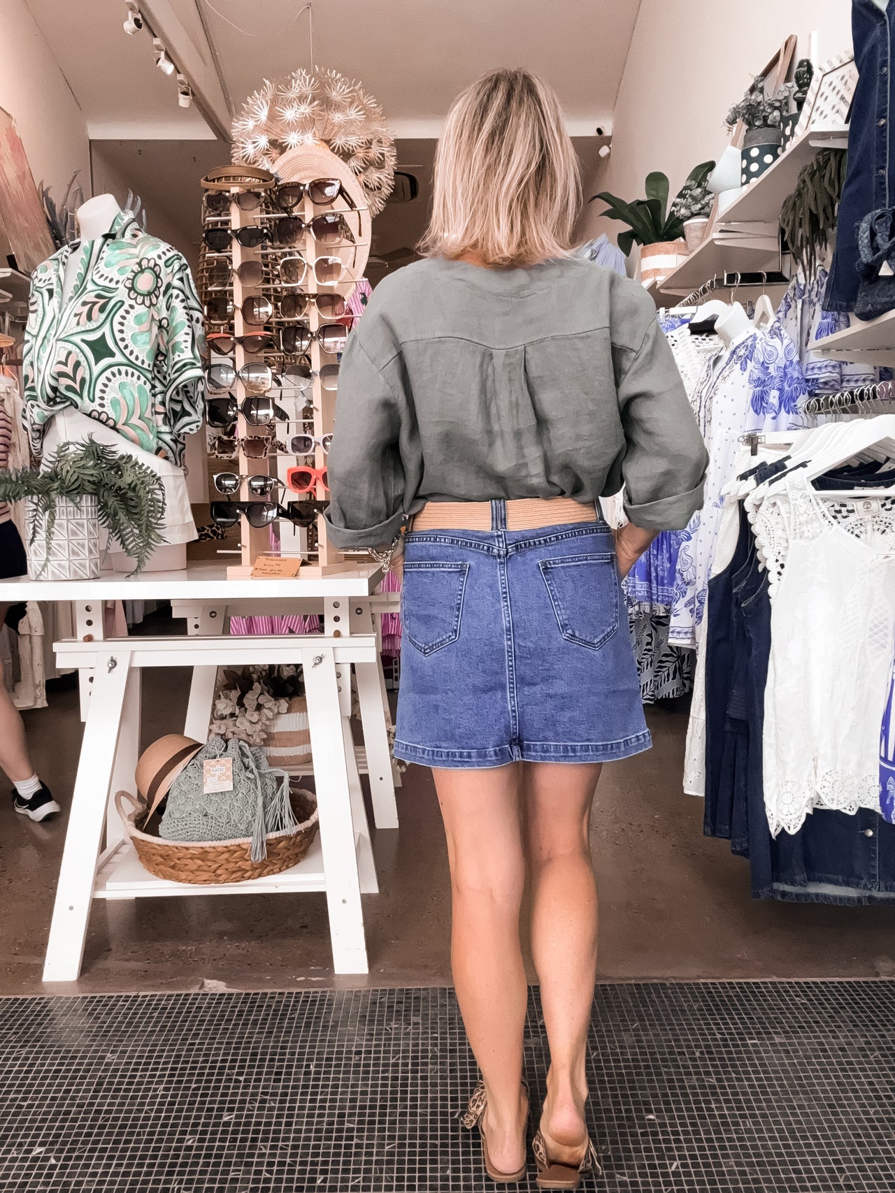 Leoni Denim Skirt - Mid Blue