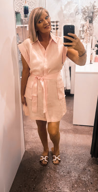 Thumbnail for Casey Shirt Dress -Pink