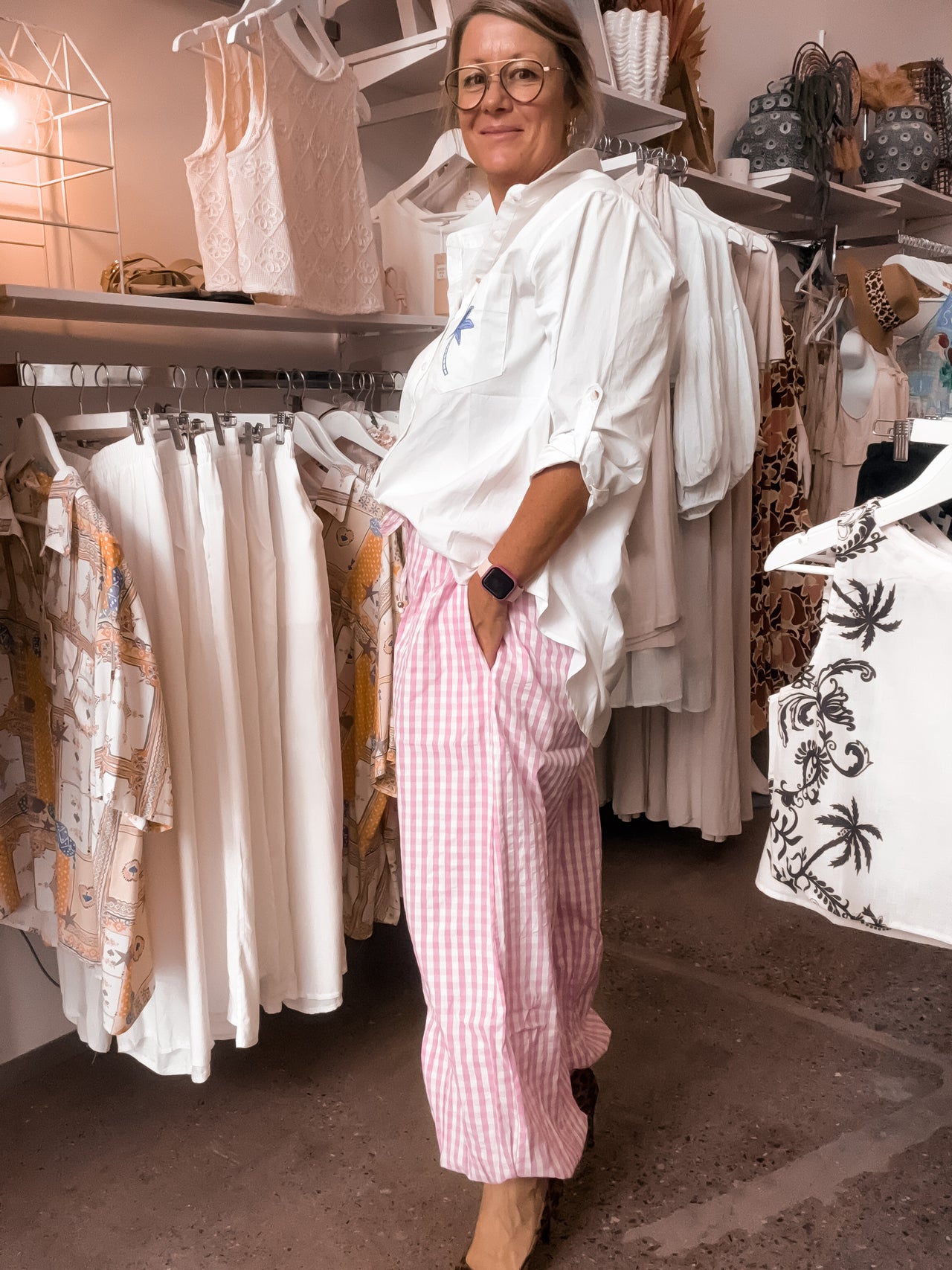 Beau Balloon Pants - Pink Gingham