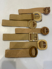 Thumbnail for Belts Assorted  - Natural with multi timber buckle designs