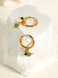 Thumbnail for Diamond Charm Huggies