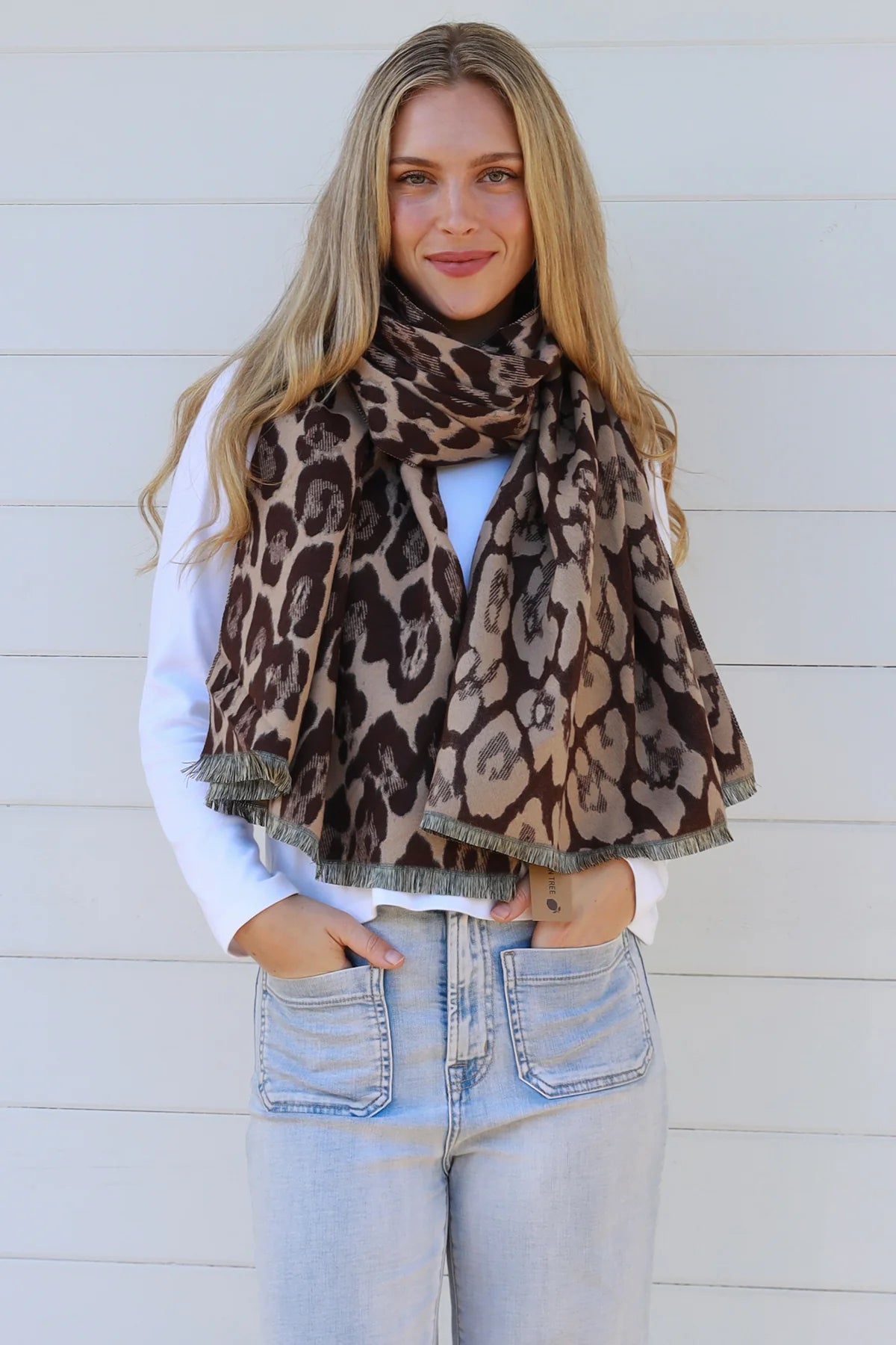 Scarf - Brown Leopard