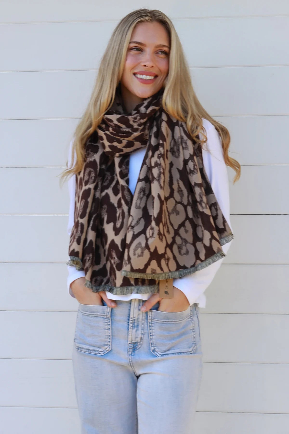 Scarf - Brown Leopard