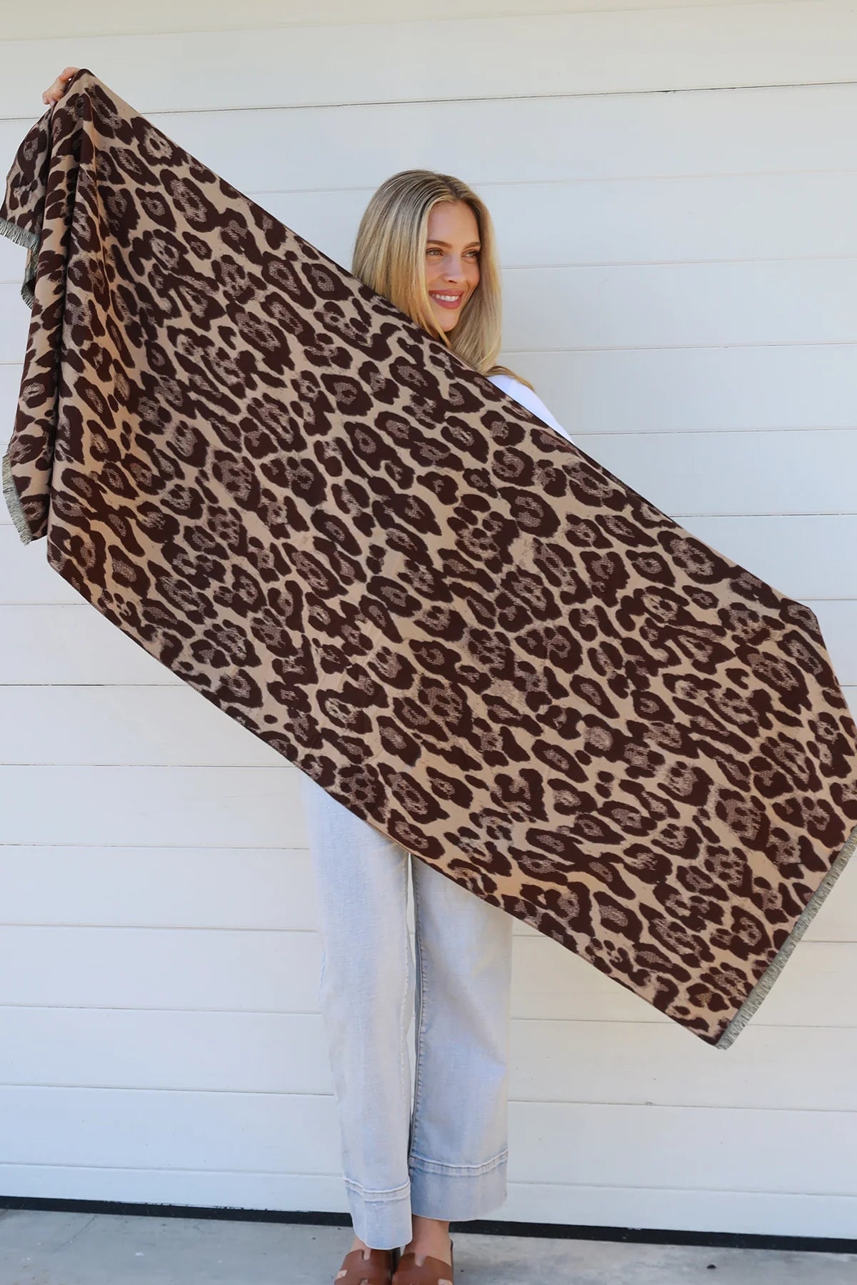 Scarf - Brown Leopard