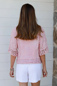 Thumbnail for Ellie Embroidered Top - Musk