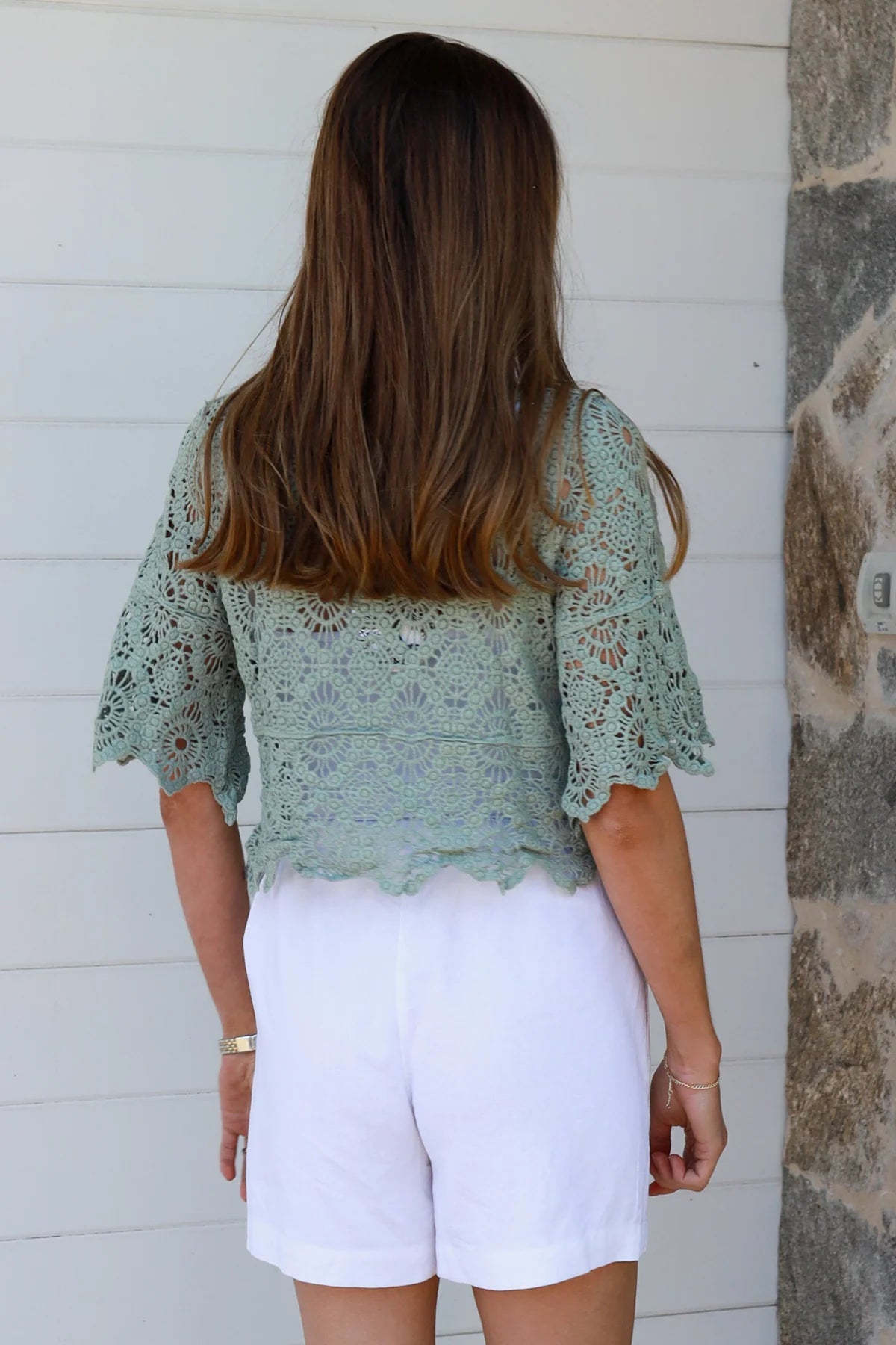 Vic Crochet Top - Khaki
