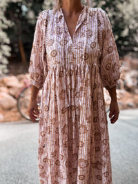 Thumbnail for Vayda Maxi Dress - Natural