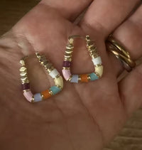 Thumbnail for Mulit-coloured Stone Earrings