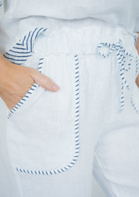 Thumbnail for Iggy italian Linen Pant - White