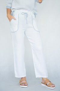Thumbnail for Iggy italian Linen Pant - White