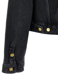 Thumbnail for Ganni Cropped Denim Jacket