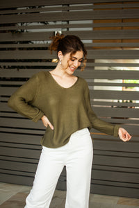 Thumbnail for Keeley Knit Jumper - Olive