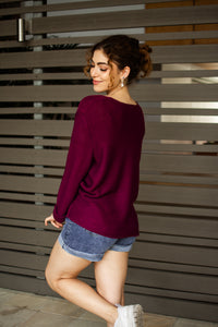 Thumbnail for Keeley Knit Jumper - Wine