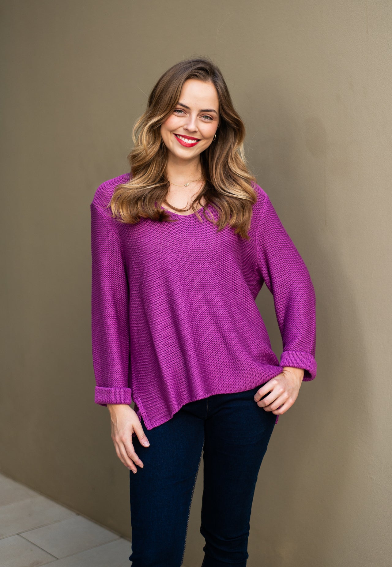 Keeley Knit Jumper - Mulberry