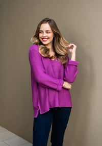 Thumbnail for Keeley Knit Jumper - Mulberry