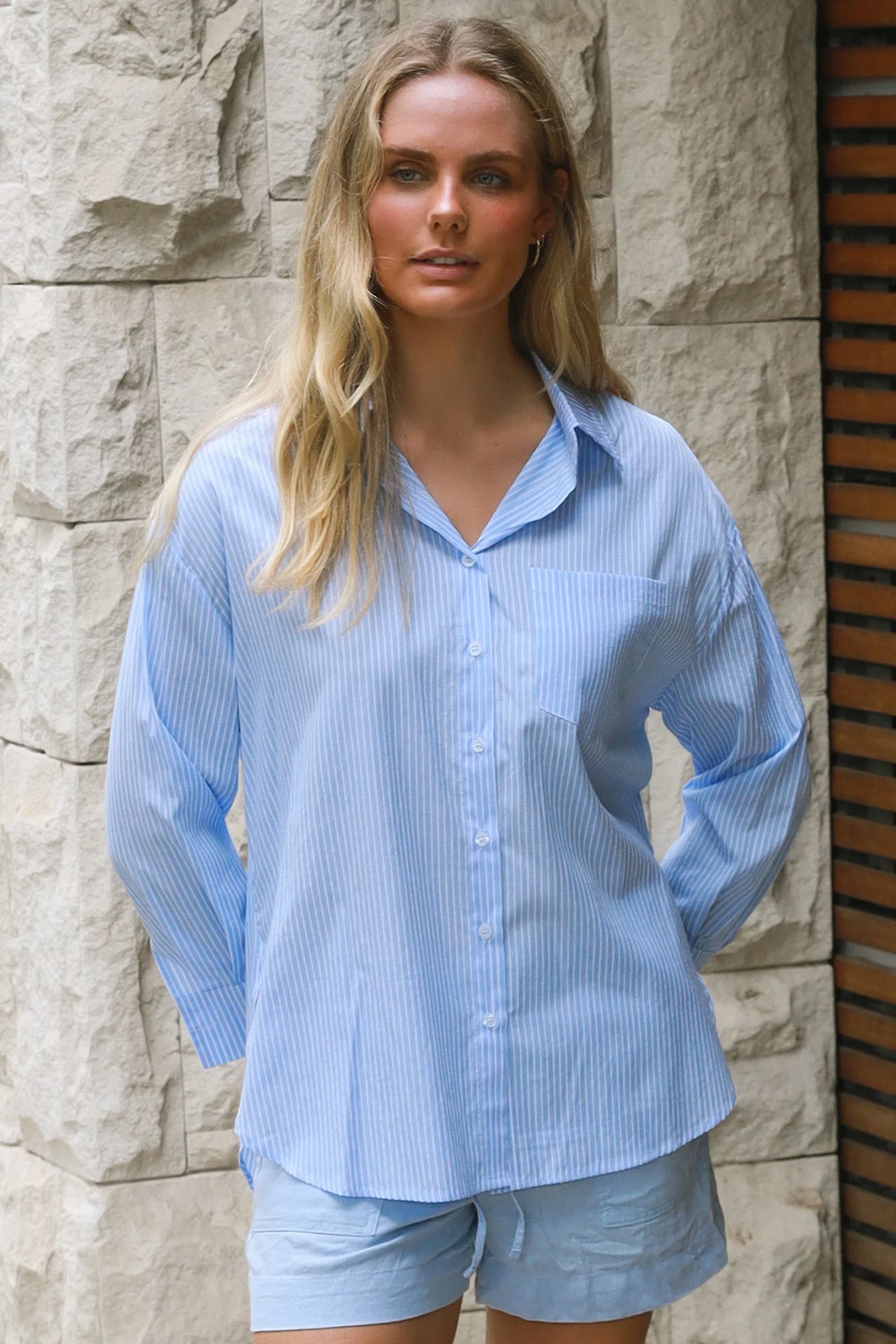 Lola Shirt - Blue Stripe