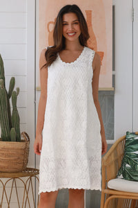 Thumbnail for Daisy Shift Dress - White
