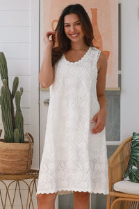 Thumbnail for Daisy Shift Dress - White