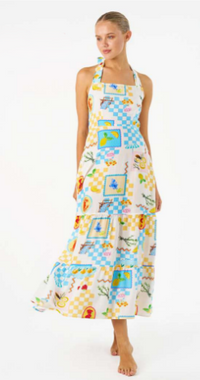 Thumbnail for Lira Halter Dress - Fruit Check