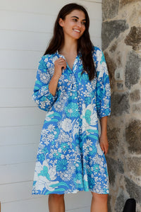 Thumbnail for Jooper Shirt Dress - Ocean