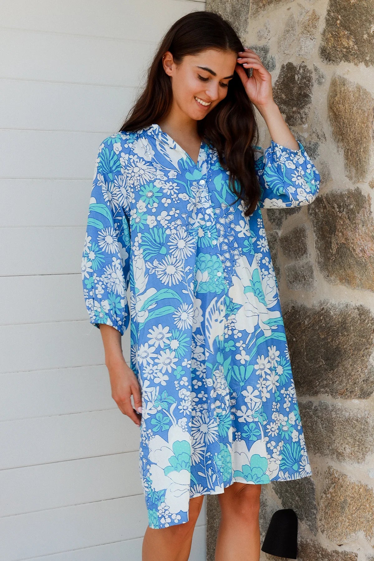 Jooper Shirt Dress - Ocean