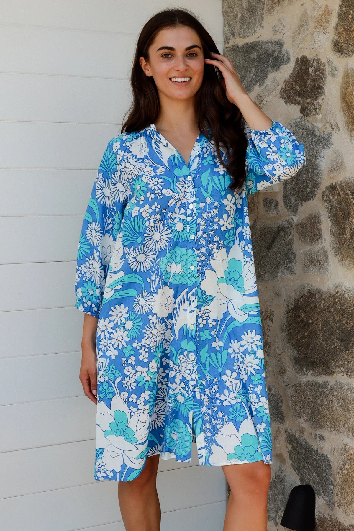 Jooper Shirt Dress - Ocean