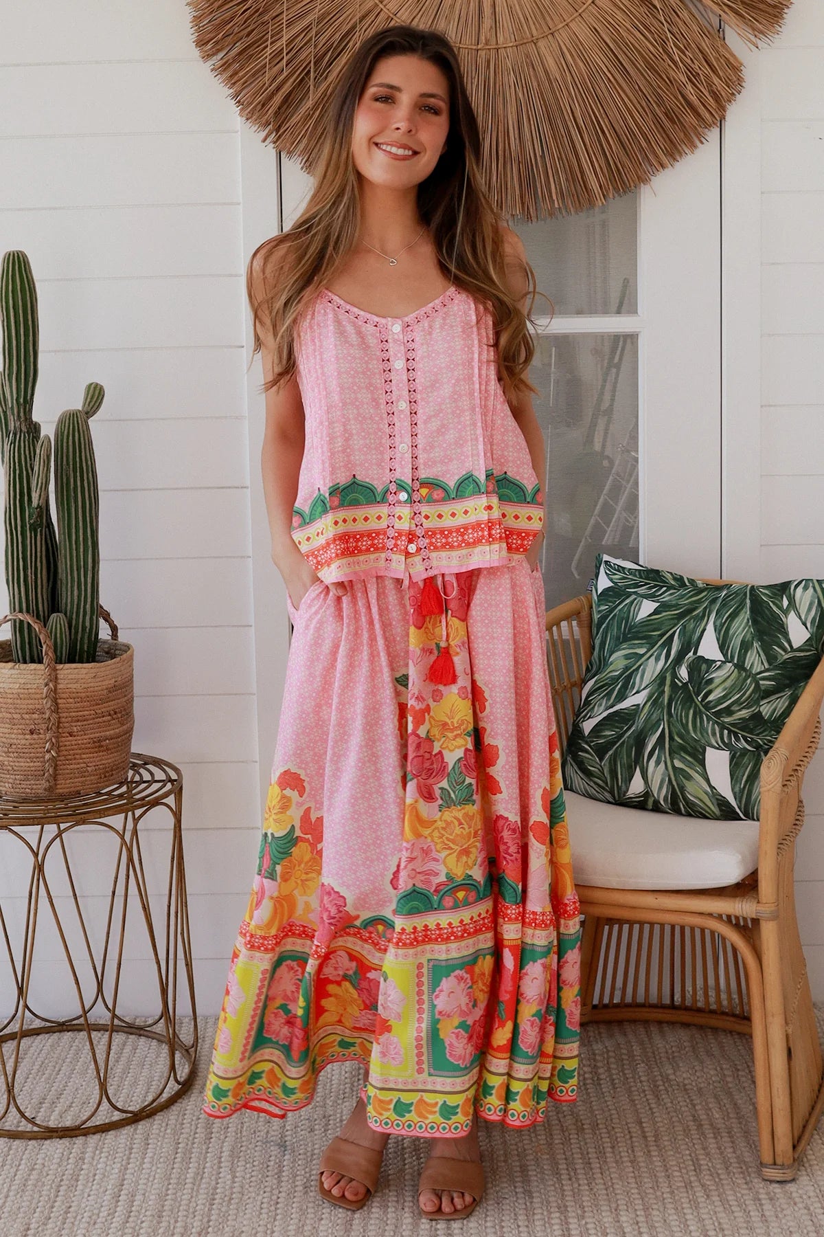 Sun Daz Singlet - Print