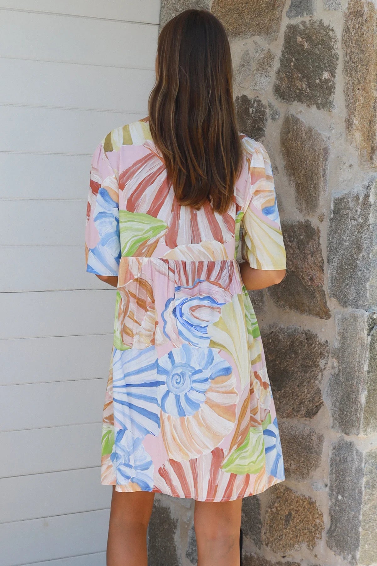 Belle Mini Dress - Pastel Print