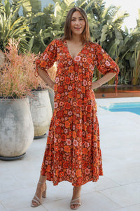 Thumbnail for Maggie Maxi Dress - Brown