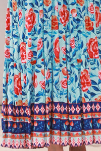 Thumbnail for Lottie  Dress - Blue Aztec Floral