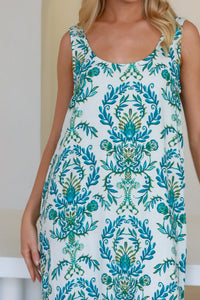 Thumbnail for Kira Maxi Slip Dress - Turquoise