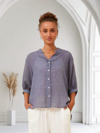 Thumbnail for Harriette Top - Blue Jean