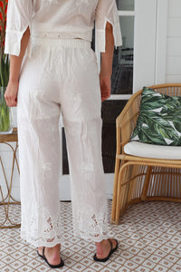 Thumbnail for Penny Pant  - White Palm Broidery