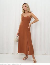 Thumbnail for Marsha Slip Dress - Tan