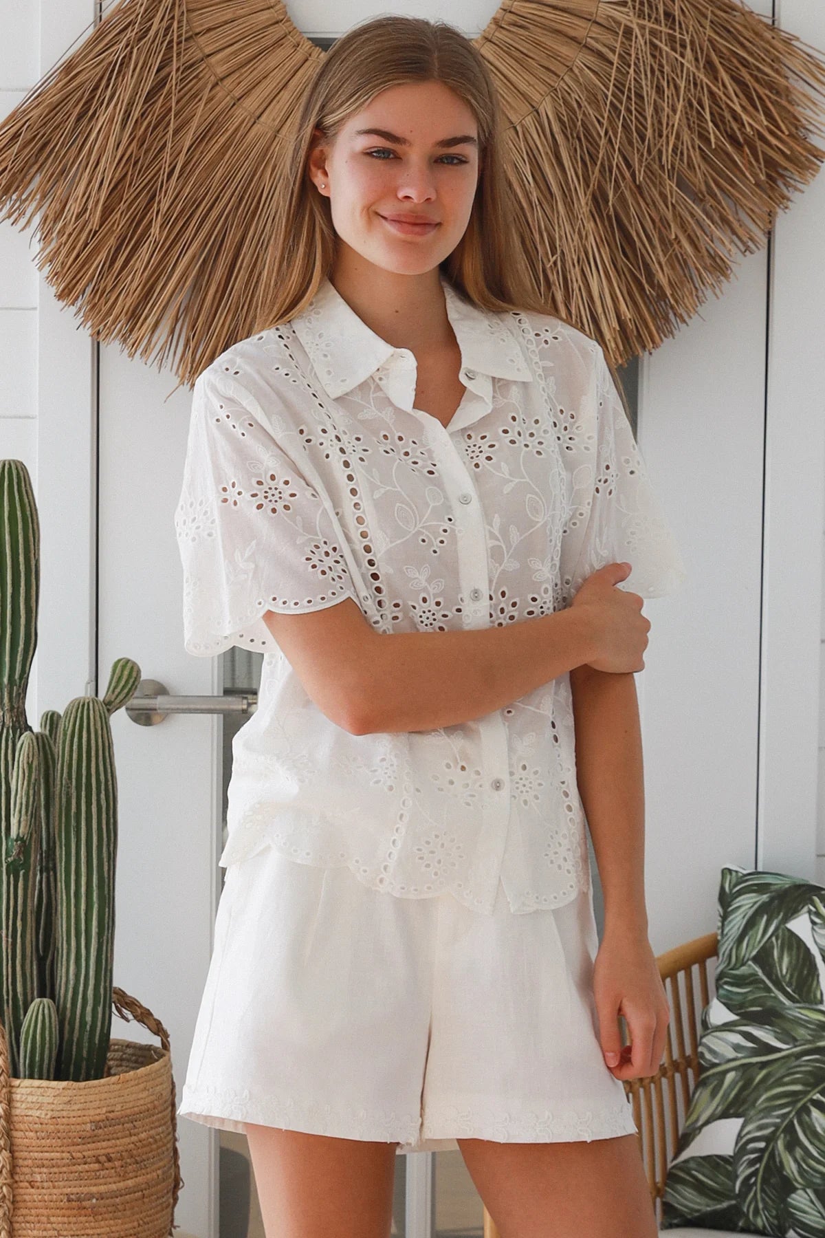 Livy Embroidered Shirt - White