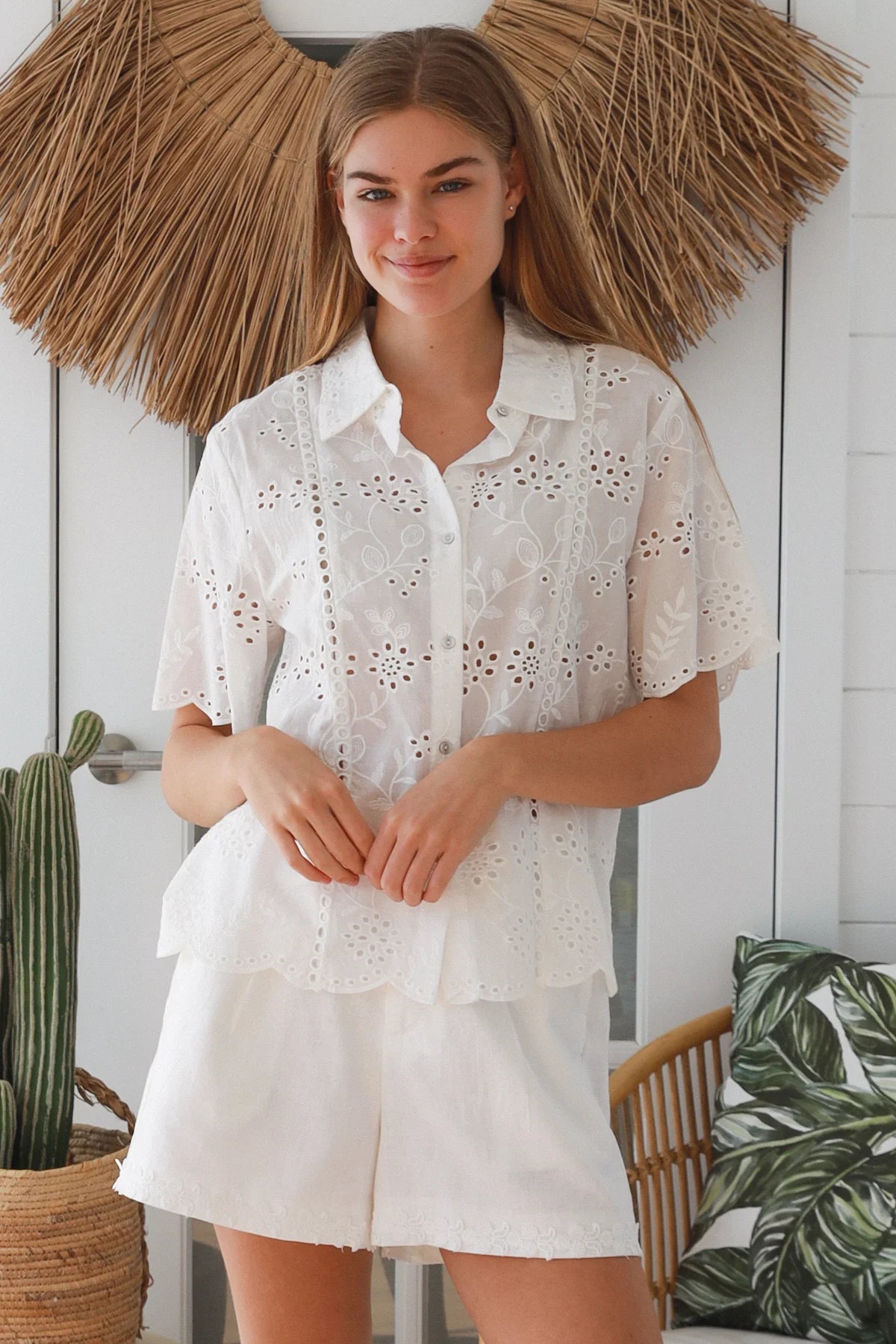 Livy Embroidered Shirt - White