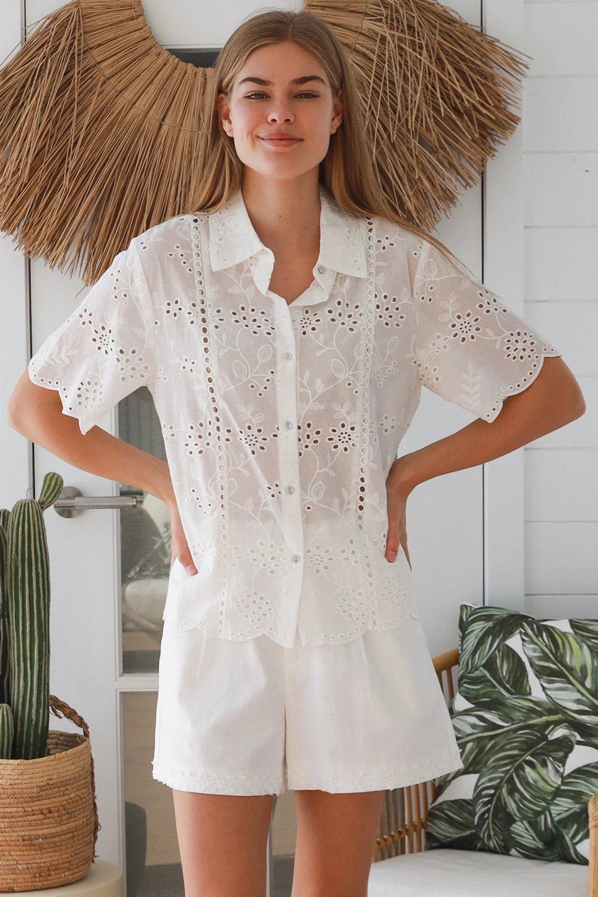 Livy Embroidered Shirt - White