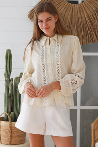 Thumbnail for Xina Blouse - Vintage Cream