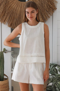 Thumbnail for Isla Shift Top - White