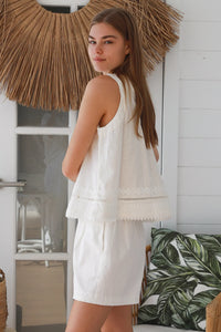 Thumbnail for Isla Shift Top - White